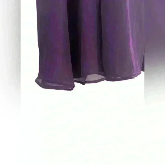 Lola & Sophie Silk Blend Mock Neck Halter Tie Purple Blouse Top Mini Dress XS - Picture 5 of 10